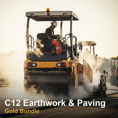 Earthwork and Paving (C-12) Study Guide Book and Online Practice Exam + Law and Business Online Practice Exam