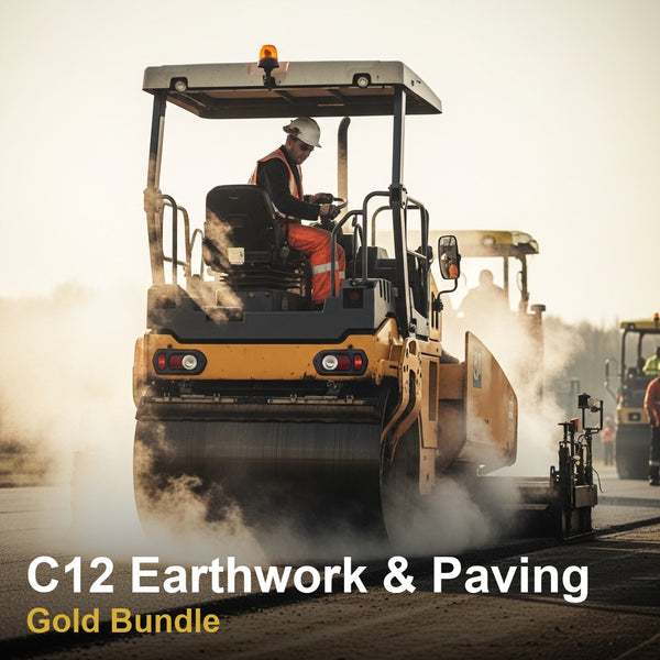 Earthwork and Paving (C-12) Study Guide Book and Online Practice Exam + Law and Business Online Practice Exam