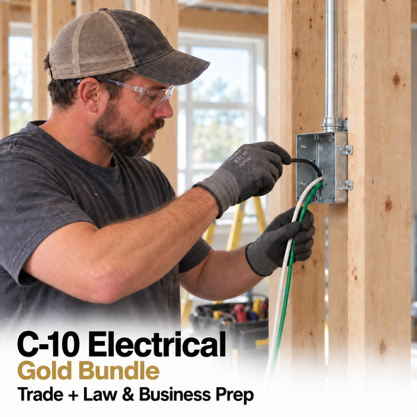 CSLB Electrical (C-10): Study Guide and Online Practice Exam + Law and Business Study Guide and Online Practice Exam