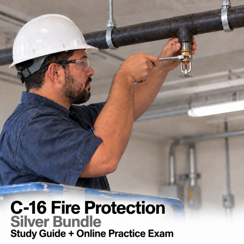 CSLB Fire Protection (C-16): Study Guide and Online Practice Exam cover