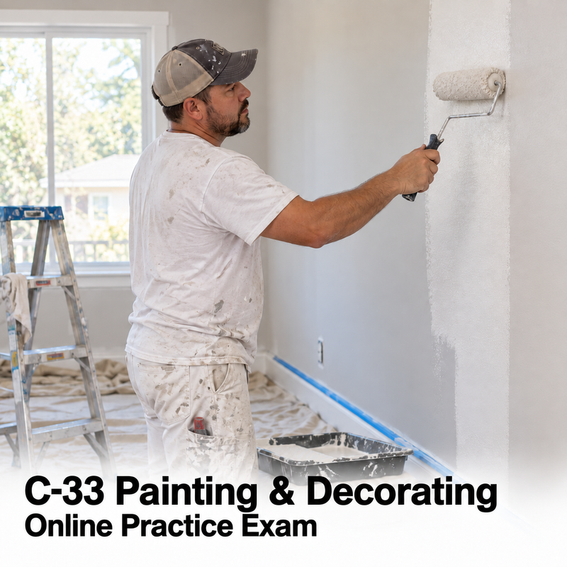 CSLB Painting and Decorating (C-33): Online Practice Exam cover
