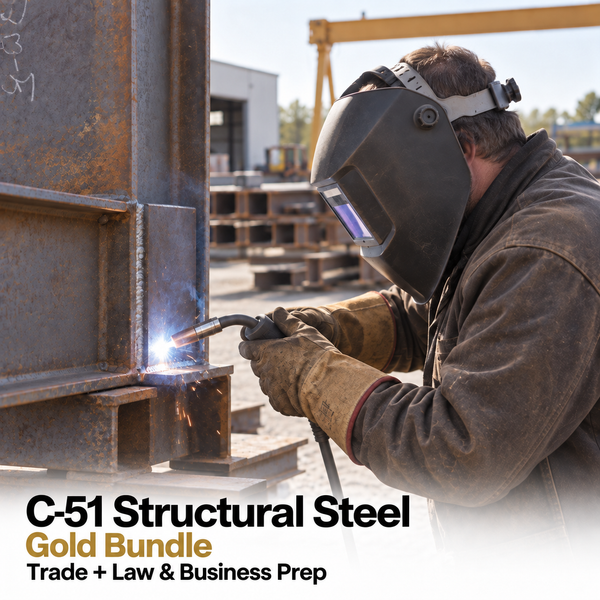 CSLB Structural Steel (C-51): Study Guide and Online Practice Exam + Law and Business Study Guide and Online Practice Exam