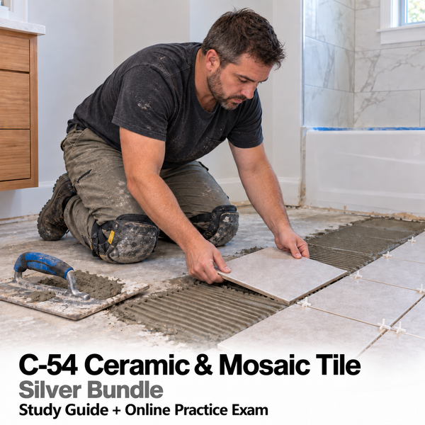 CSLB Ceramic and Mosaic Tile (C-54): Study Guide and Online Practice Exam