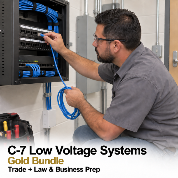CSLB Low Voltage Systems (C-7): Study Guide and Online Practice Exam + Law and Business Study Guide and Online Practice Exam