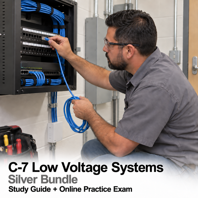 CSLB Low Voltage Systems (C-7): Study Guide and Online Practice Exam cover