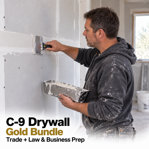 CSLB Drywall (C-9): Study Guide and Online Practice Exam + Law and Business Study Guide and Online Practice Exam