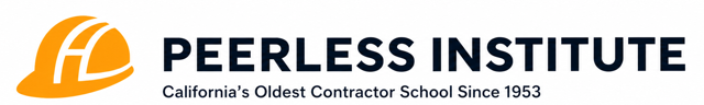 Peerless Institute — California’s Oldest Contractor School Since 1953